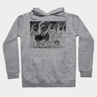 Boat In The Night / Psychedelic Abstract Stormy Sea Hoodie